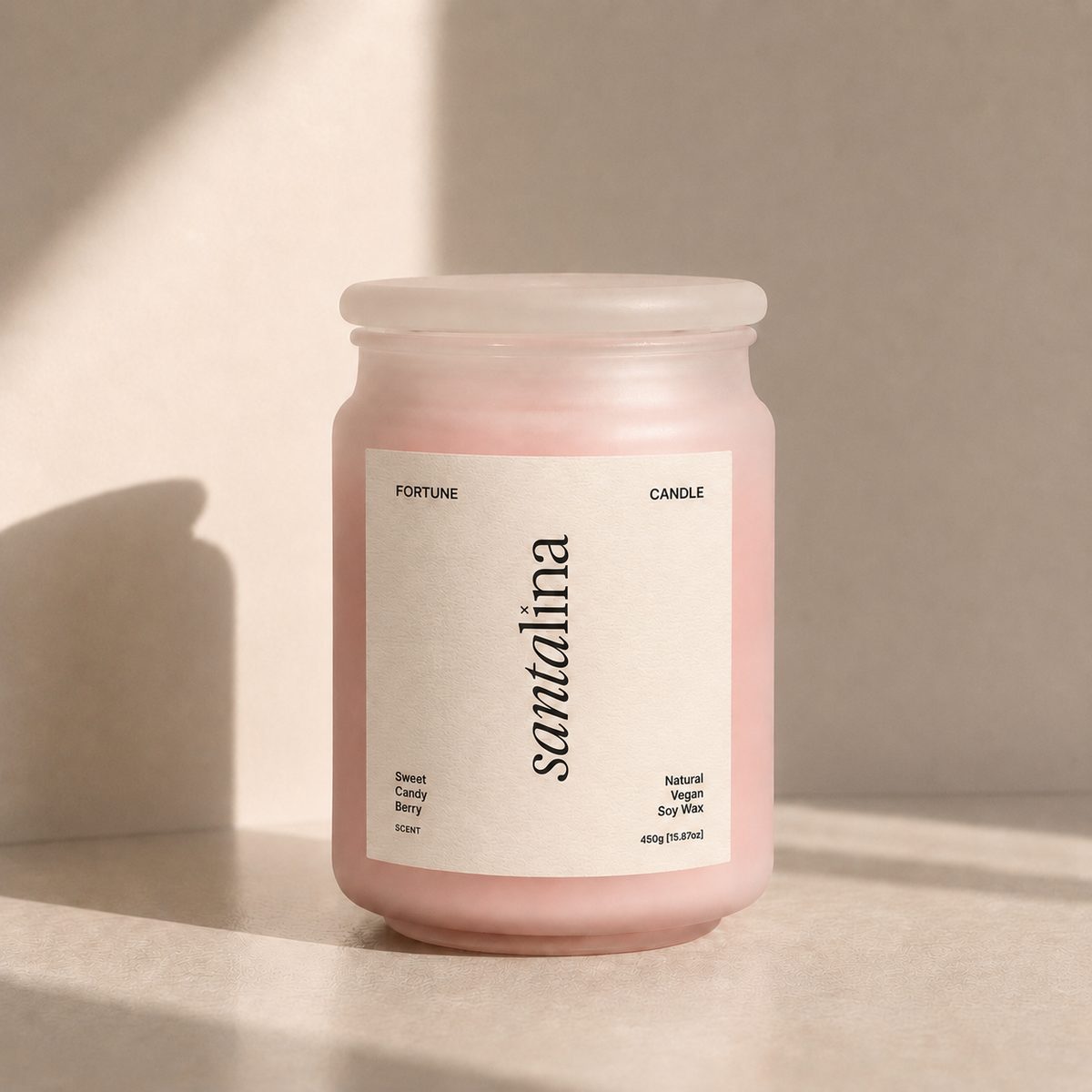 Sweet Candy Berry - Glückskerze mit Botschaft